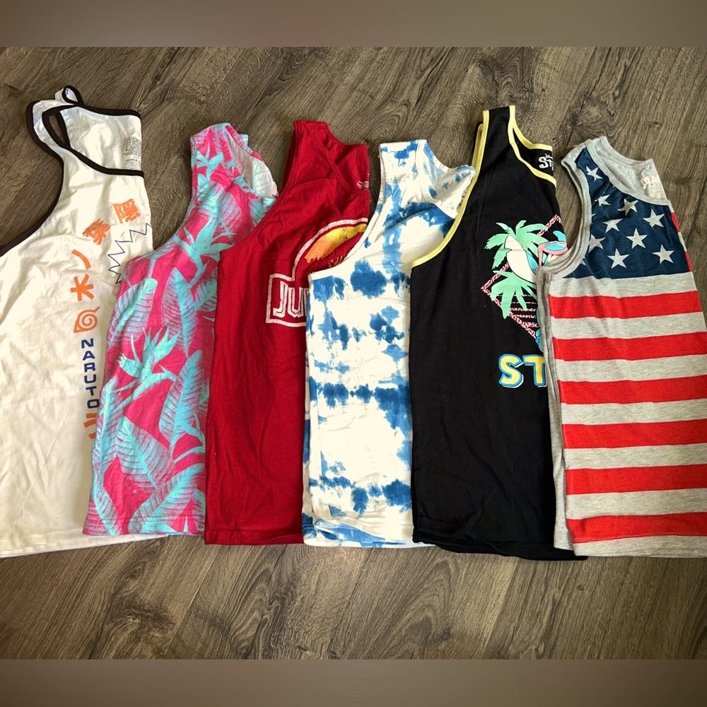 Six men’s tank tops